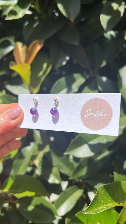 Harmony x Intuition • Earrings • Amethyst & 18K Gold Plated or 925 Silver