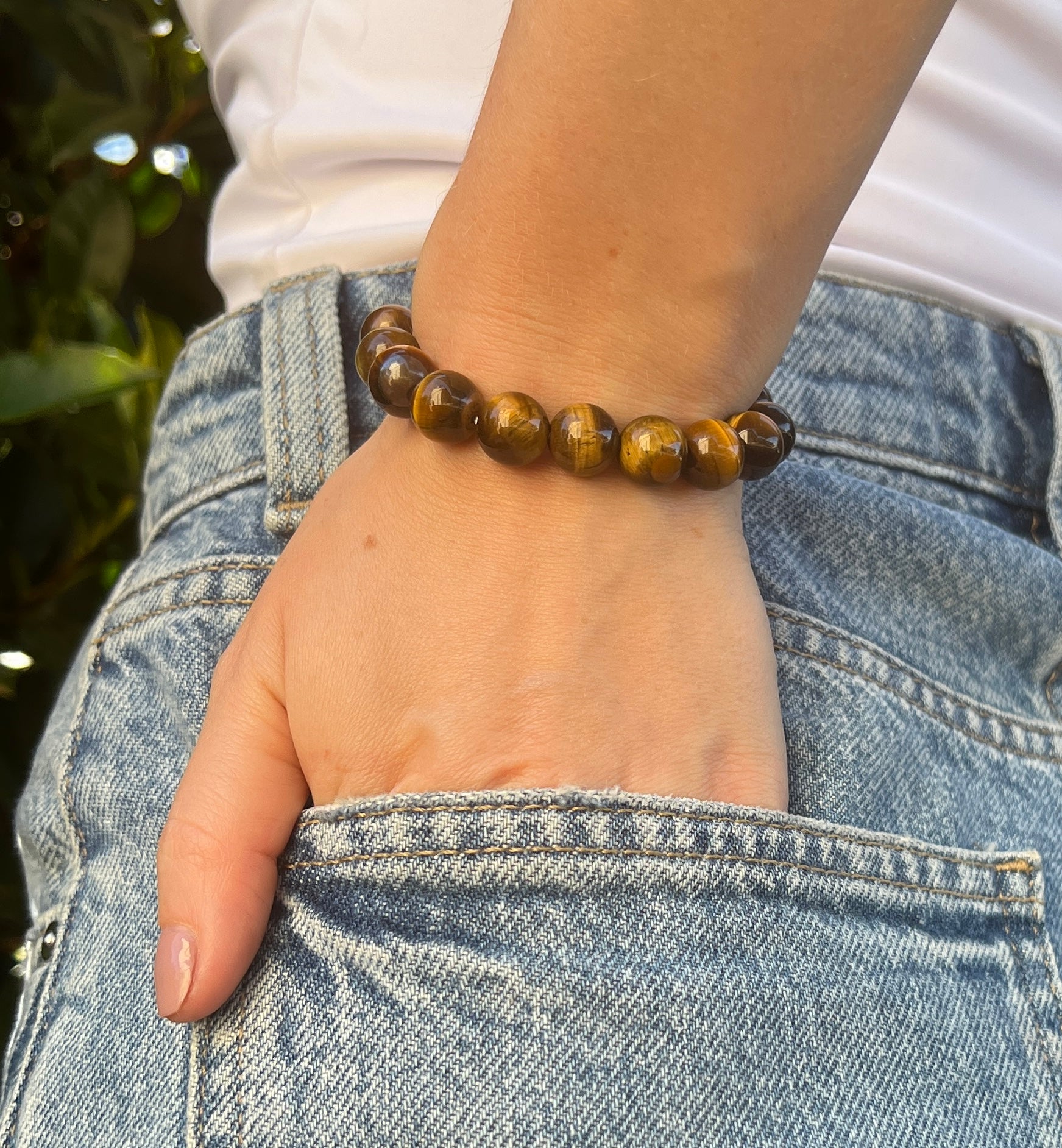 tiger eye natural crystal stone bracelet