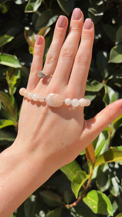 Femininity, Motivation x Knowledge • Bracelet • Pink Aventurine & 925 Sterling Silver