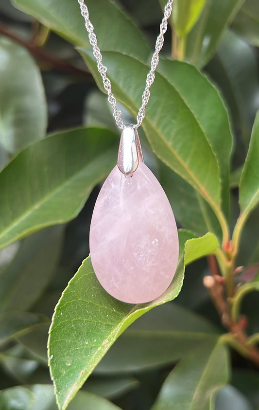 Joy of Life • Necklace • Rose Quartz & 925 Sterling Silver