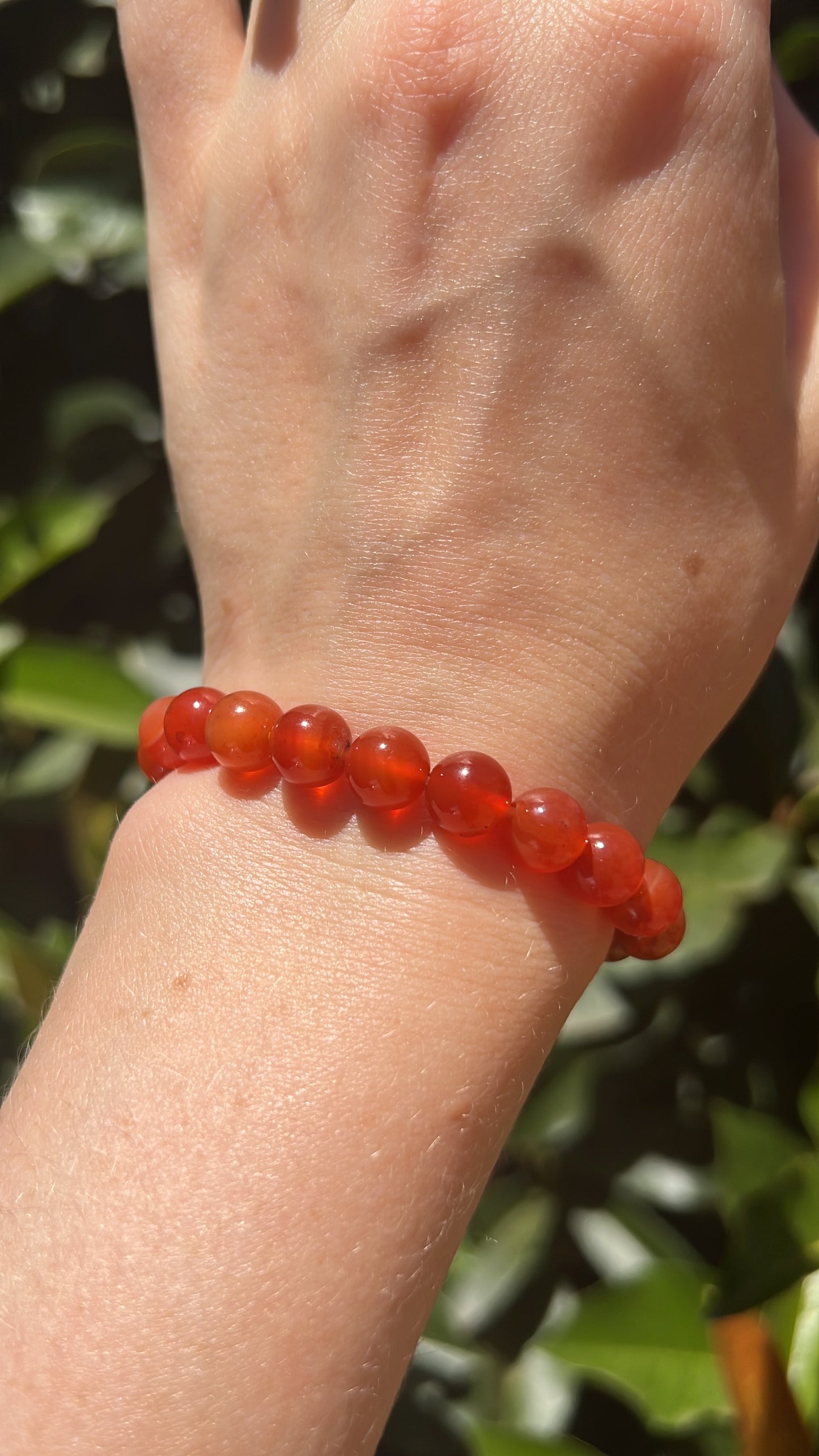 Natural carnelian crystal stone bracelet