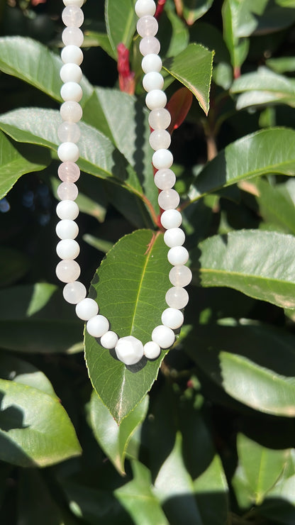 Harmony • Howlite, White Agate, Rose Quartz & Pink Aventurine