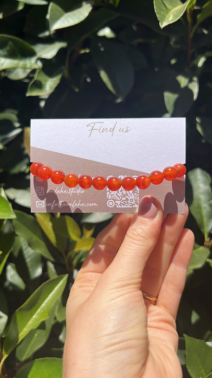 Natural carnelian crystal stone bracelet