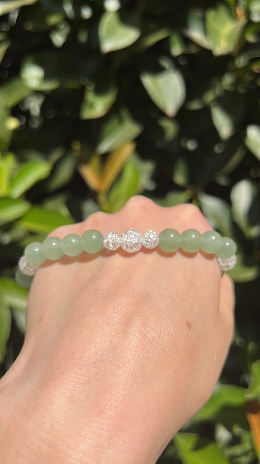 Determination, Love x Wealth • Bracelet • Green Aventurine