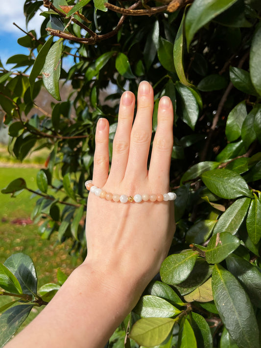 Happiness x Intuition • Bracelet • Pink Aventurine & Moonstone