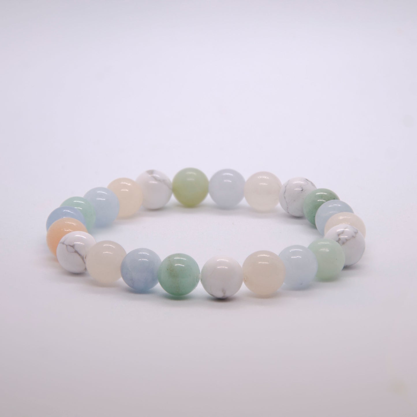 Howlite, Pink Aventurine, Amazonite, Aquamarine, Crystals, Nature Crystals, bracelet, gemstone, handmade, jewellery