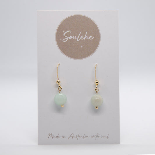 Amazonite Gold Earrings