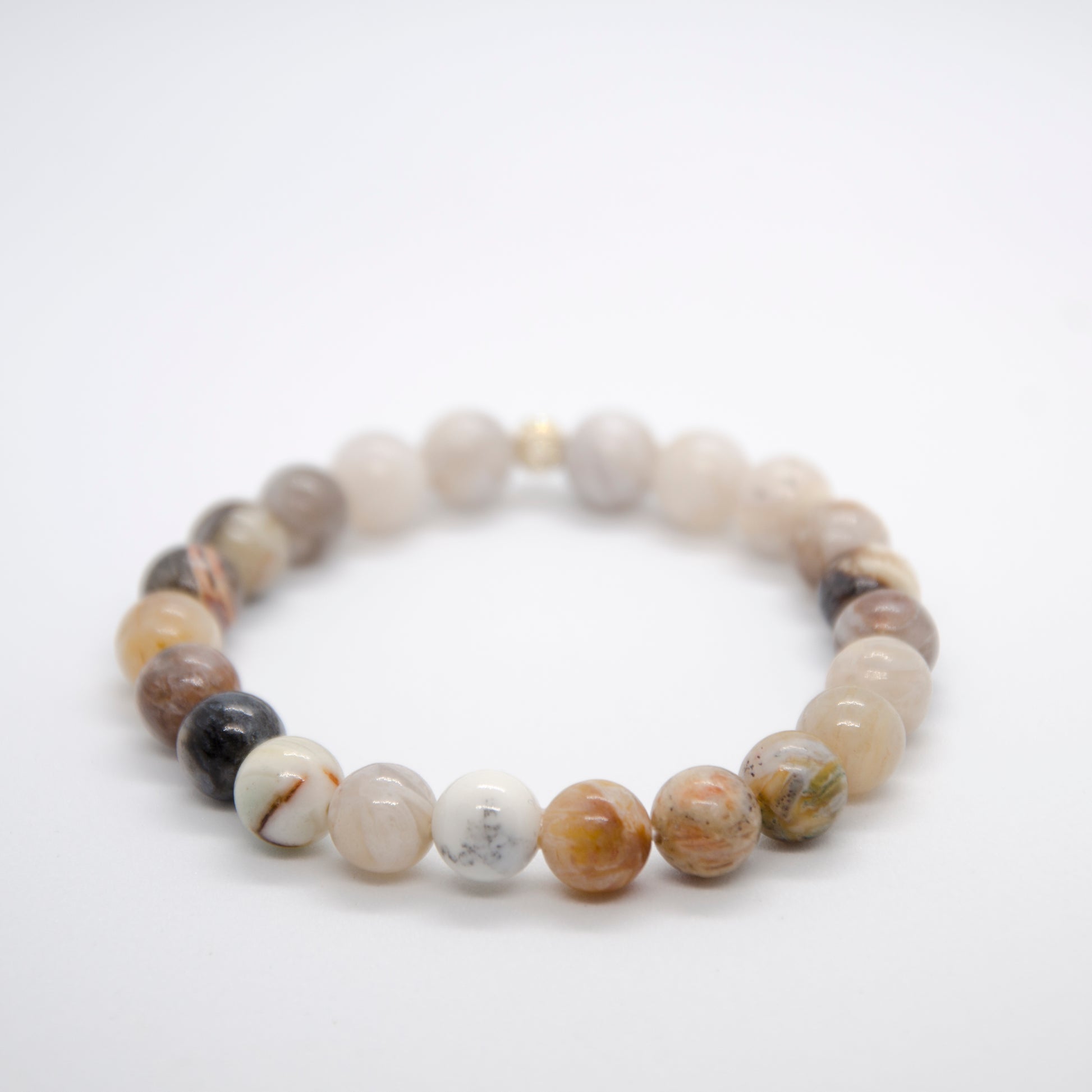 Bracelet - Bamboo Agate & 925 Silver