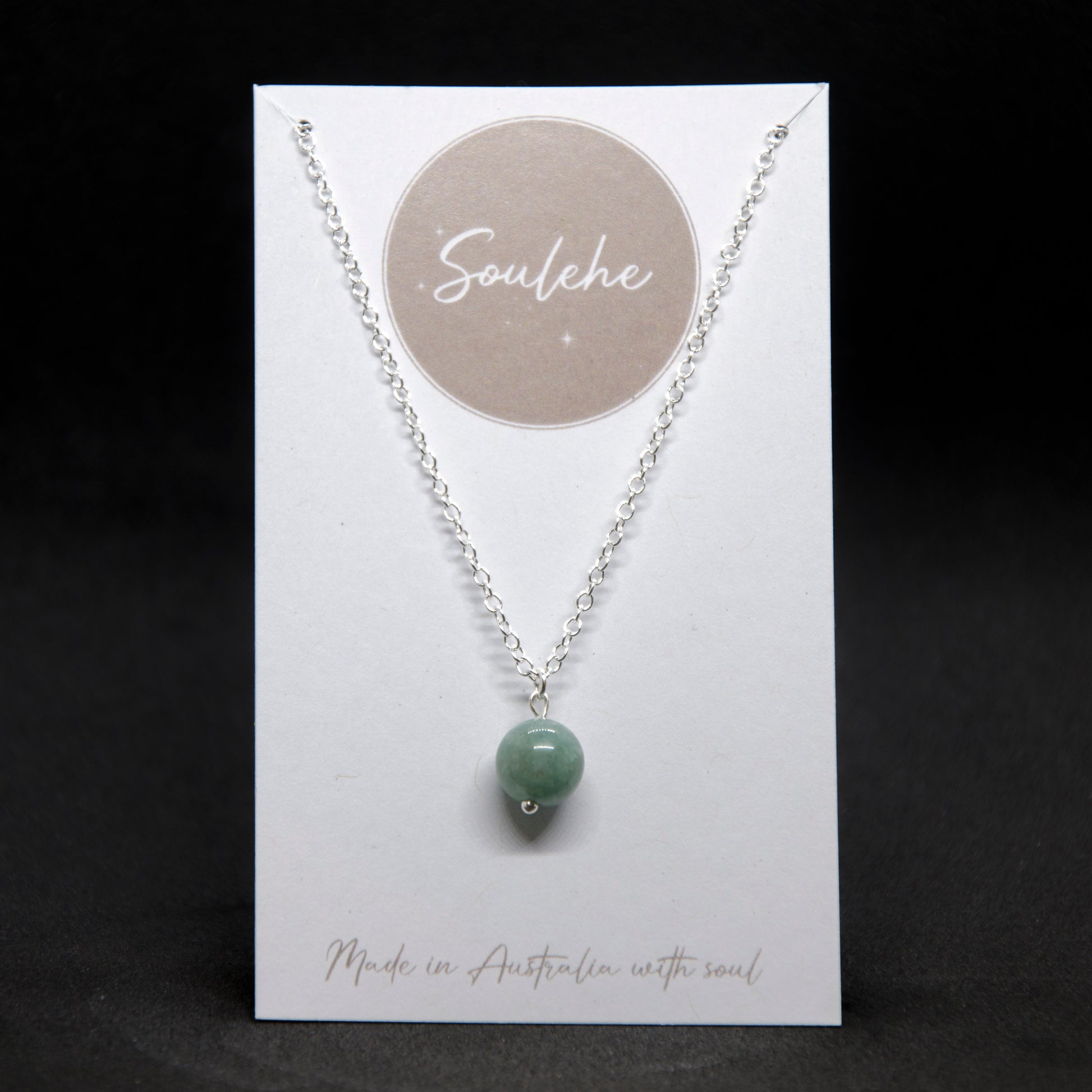 Jade Stone Necklace | Jade Crystal Necklace | Soulehe